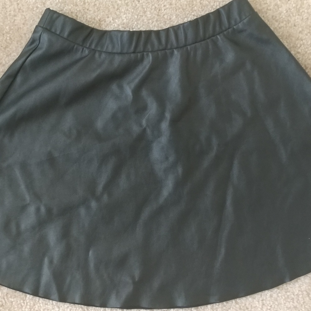 Black pleather skirt